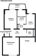 Grundriss nach Aufmaß - Schöne 3-Zimmer-Wohnung in der List im Hochparterre