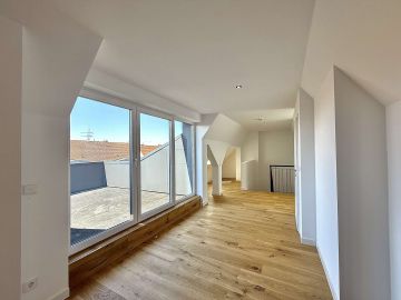 Blick auf die Terrasse 5. OG